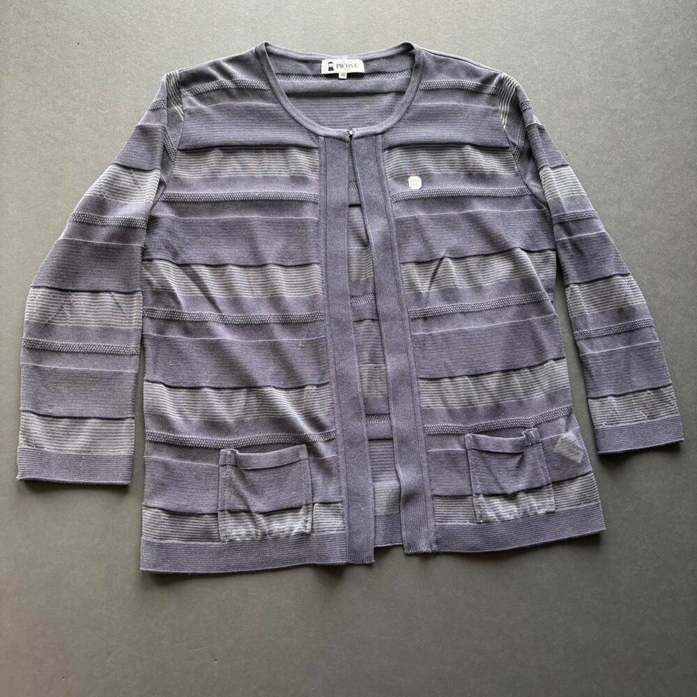 Picone Roma Gray striped cardigan - Size 40